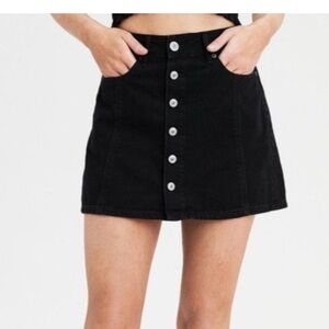 American Eagle Black Button up skirt